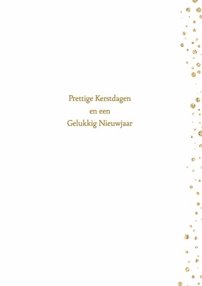 Kerstkaart Goud Confetti glitter 3