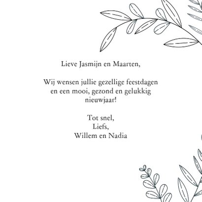 Kerstkaart goud en zwart 3