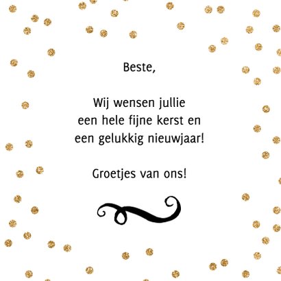 Kerstkaart goud stippen 3