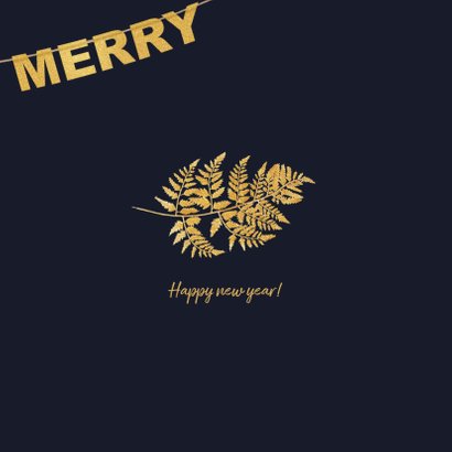 Kerstkaart goud Xmas en foto 2