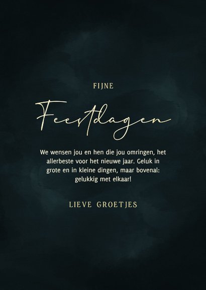 Kerstkaart gouden 2027 donkergroen stijlvol 3
