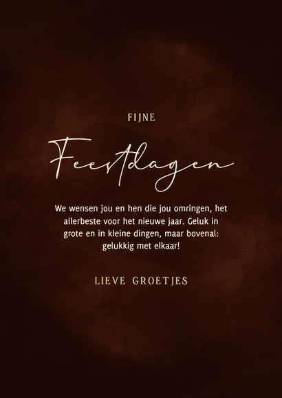 Kerstkaart gouden 2027 donkerrood stijlvol 3