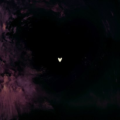 Kerstkaart gouden hart lichtpuntje moeilijke dagen Achterkant