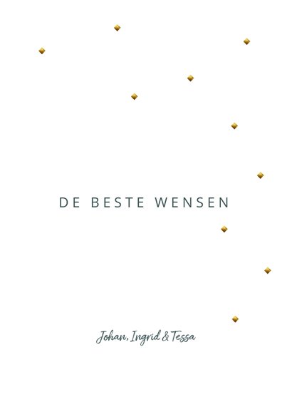Kerstkaart gouden kerstboom donker groen 3