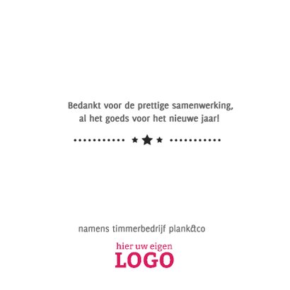 Kerstkaart gouden kerstboom logo 3