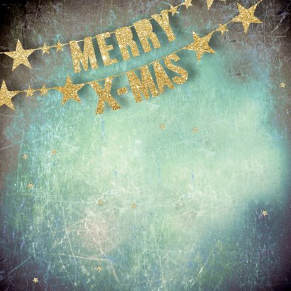 Kerstkaart gouden slinger 2