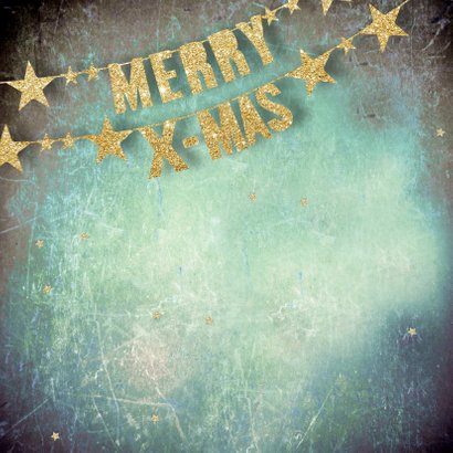 Kerstkaart gouden slinger 2