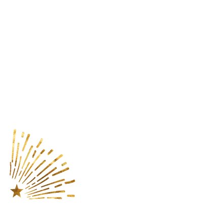 Kerstkaart gouden sterrenregen 2