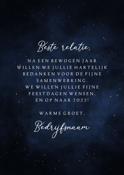 Kerstkaart goudlook '2022' met twee foto's 3