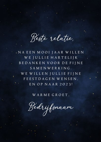 Kerstkaart goudlook '2023' met twee foto's 3