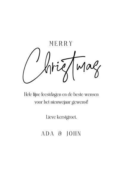 Kerstkaart goudlook foto kerstkrans merry christmas 3