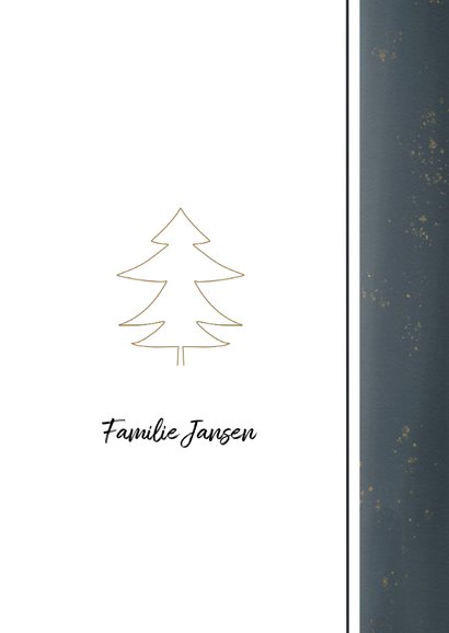 Kerstkaart goudlook watercolor 3