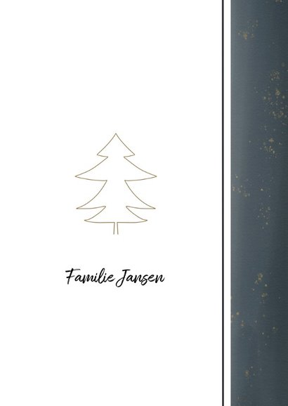 Kerstkaart goudlook watercolor 3