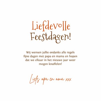 Kerstkaart goudvis en kat 3