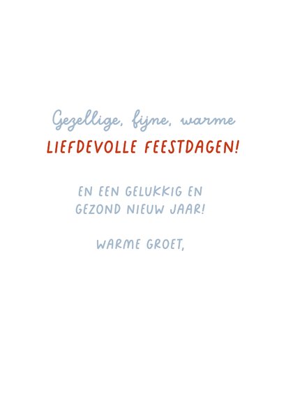 Kerstkaart grappig sneeuw hond kat joy to the world winter 3