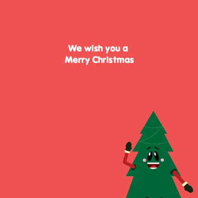 Kerstkaart Grappige kerstboom 3