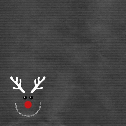 Kerstkaart grappige met illustratie rendier Happy 2