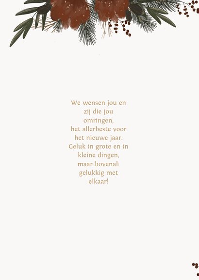 Kerstkaart groen bloemen 2