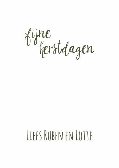 Kerstkaart groen denneboom 3