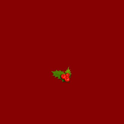 Kerstkaart groen hart Achterkant