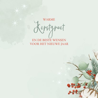 Kerstkaart groendecoratie met eigen foto 3