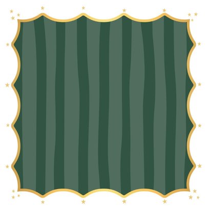 Kerstkaart groene strepen sterren en foto kerstbal Achterkant
