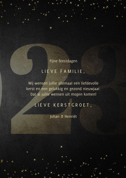 Kerstkaart grote 23 met handgeschreven christmas 3
