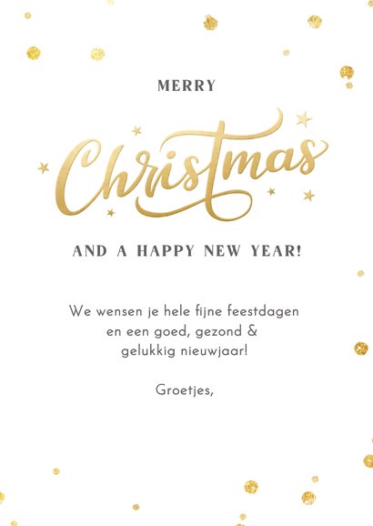 Kerstkaart grote eigen foto sneeuw kader en Merry Christmas 3