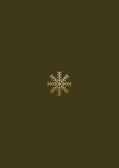 Kerstkaart grote foto met sneeuwkader en gouden 2027 Achterkant