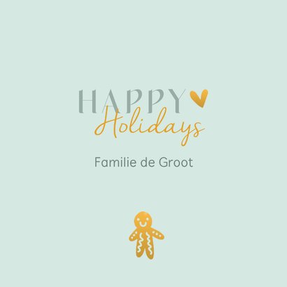 Kerstkaart handlettering in groen en wam geel 3