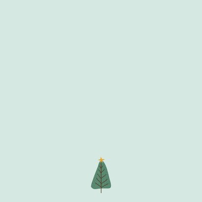Kerstkaart handlettering in groen en wam geel Achterkant