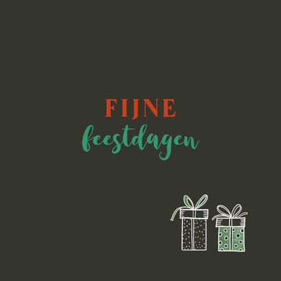 Kerstkaart handlettering in warme kleuren 3