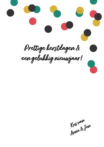 Kerstkaart handlettering kerstboom confetti 3