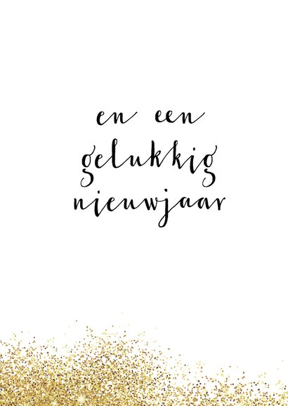 Kerstkaart handlettering kerstboom glitter 3