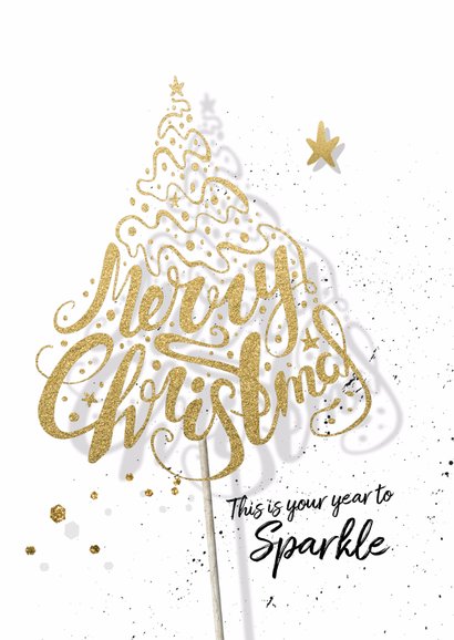 Kerstkaart - handlettering kerstboom 2