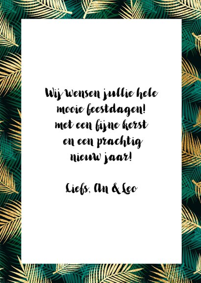 Kerstkaart Happy kerstmis botanisch 3
