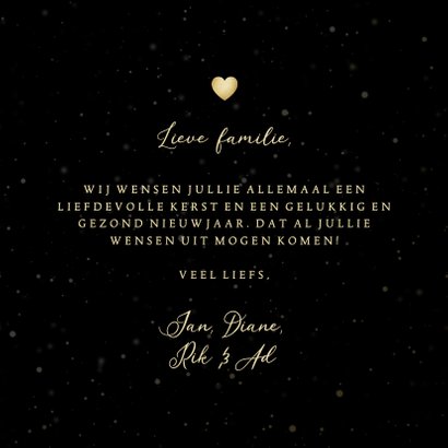 Kerstkaart hart van hartjes liefdevolle kerst 3
