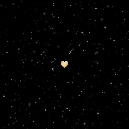 Kerstkaart hart van hartjes liefdevolle kerst Achterkant