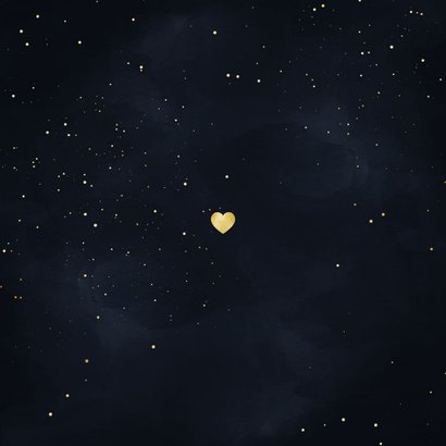 Kerstkaart hart van sparkles liefdevolle kerst Achterkant