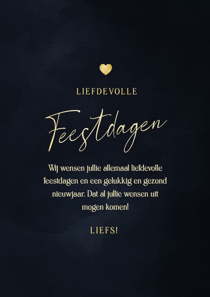 Kerstkaart hart van sparkles met foto 3