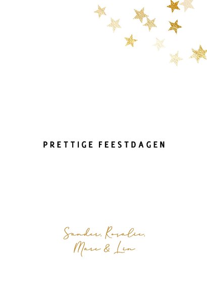 Kerstkaart hart van sterren in stijl 3