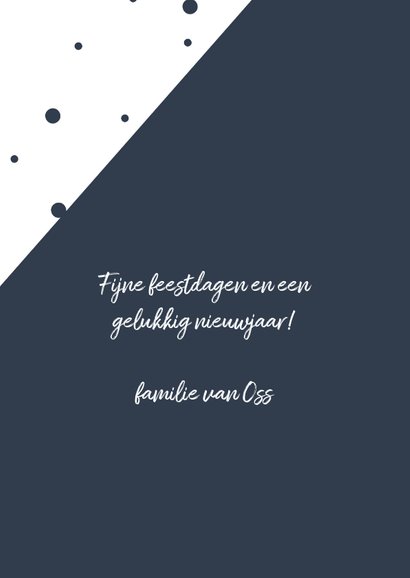 Kerstkaart | Have a wonderful Christmas blauw en goud 3