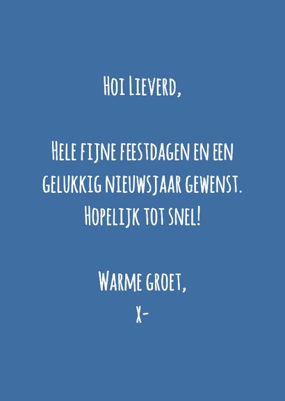 Kerstkaart 'Hertelijke feestdagen' grappig hert 3