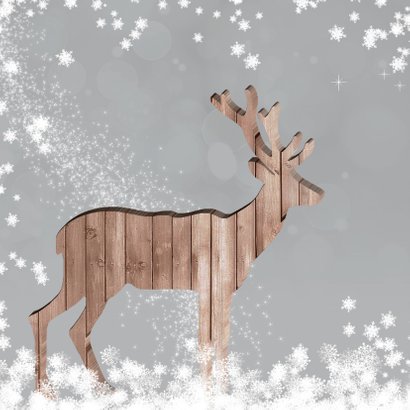 Kerstkaart herten met foto 2