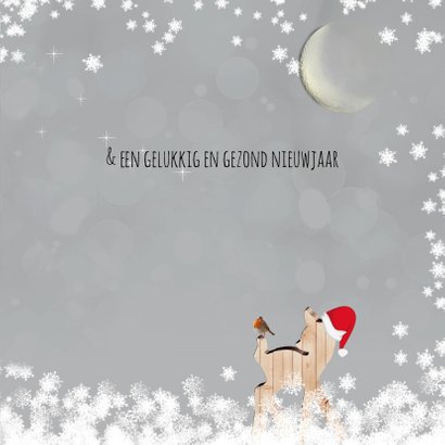 Kerstkaart herten met foto 3