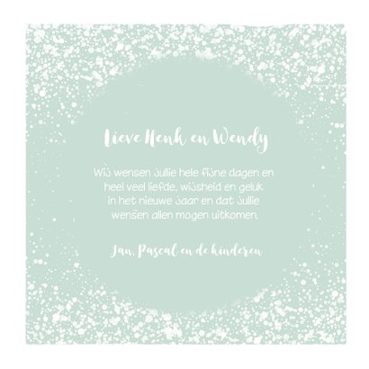 Kerstkaart hertjes mint 3