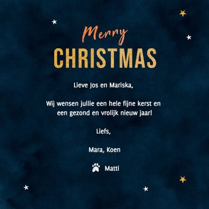 Kerstkaart hip met lampjes, foto's en sterren 3