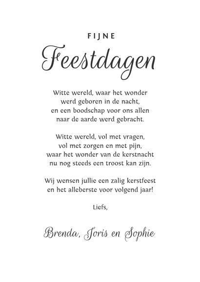 Kerstkaart hip sneeuw stippen foto 3