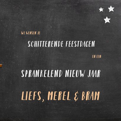 Kerstkaart Hippe wegwijzer krijtbord 3