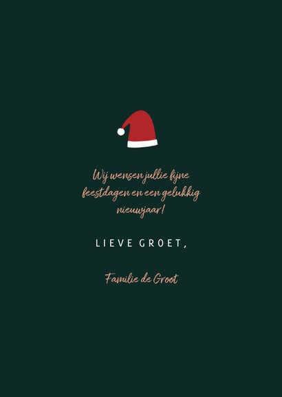 Kerstkaart ho ho ho met leuke illustraties 3